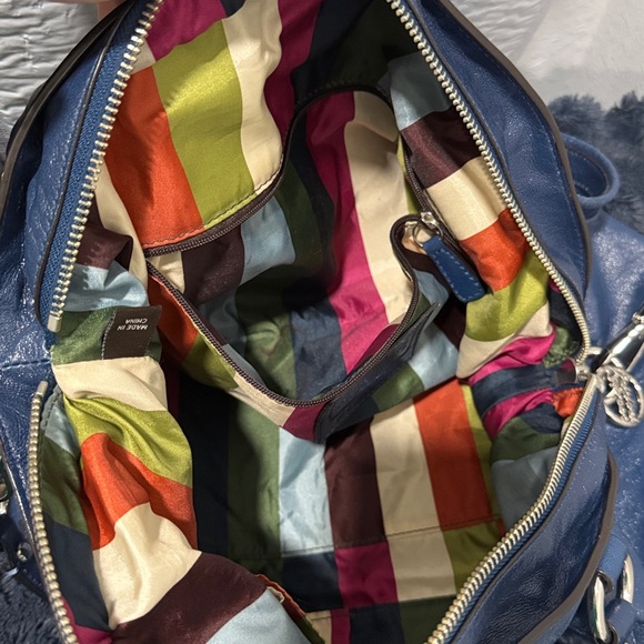 Y2K Coach Blue Leather Shoulder Bag - Blue Jean Color - Picture 9 of 13